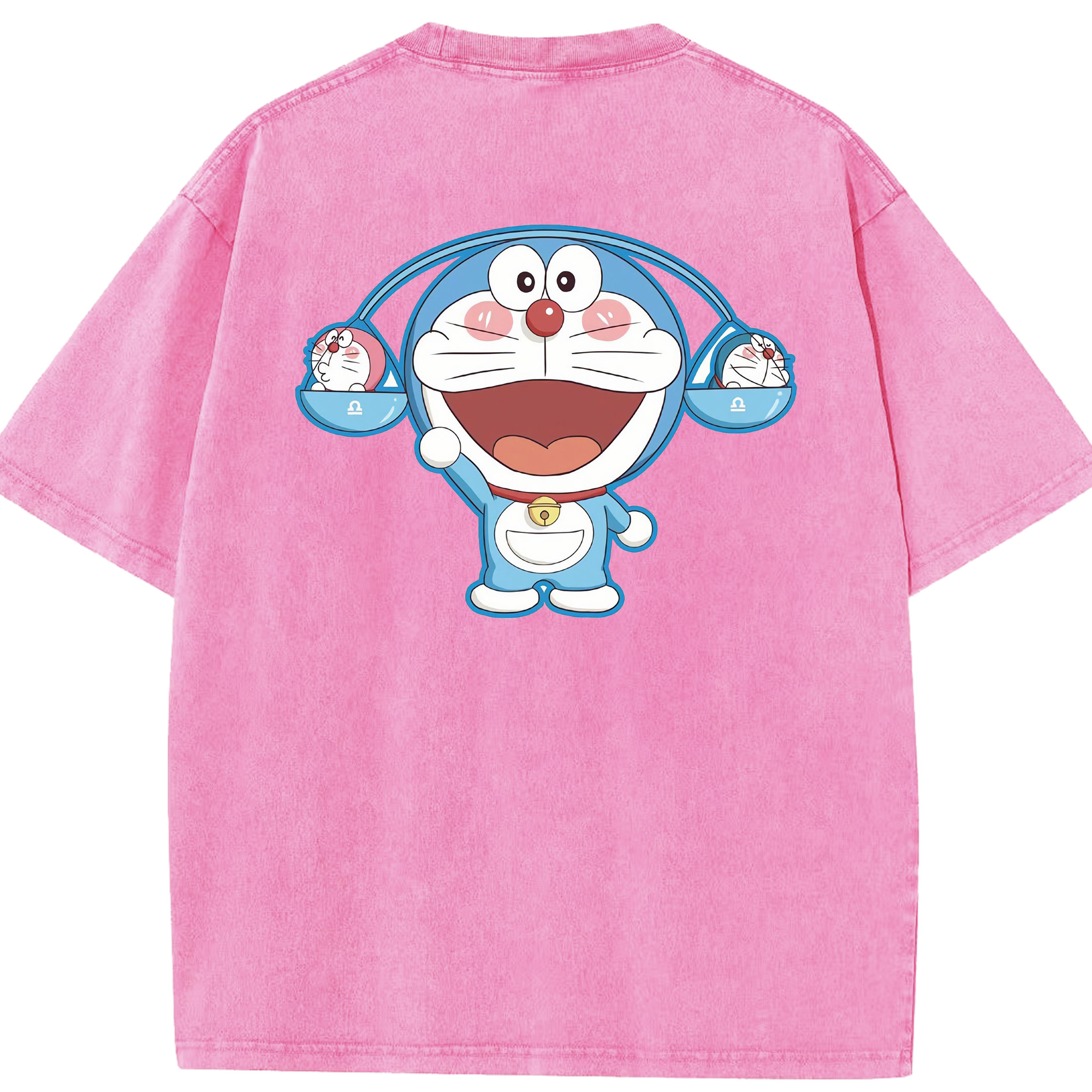 （画像用） ドラえもん Doraemon 綿100% ヴィンテージ風 半袖Tシャツ（背面プリント）